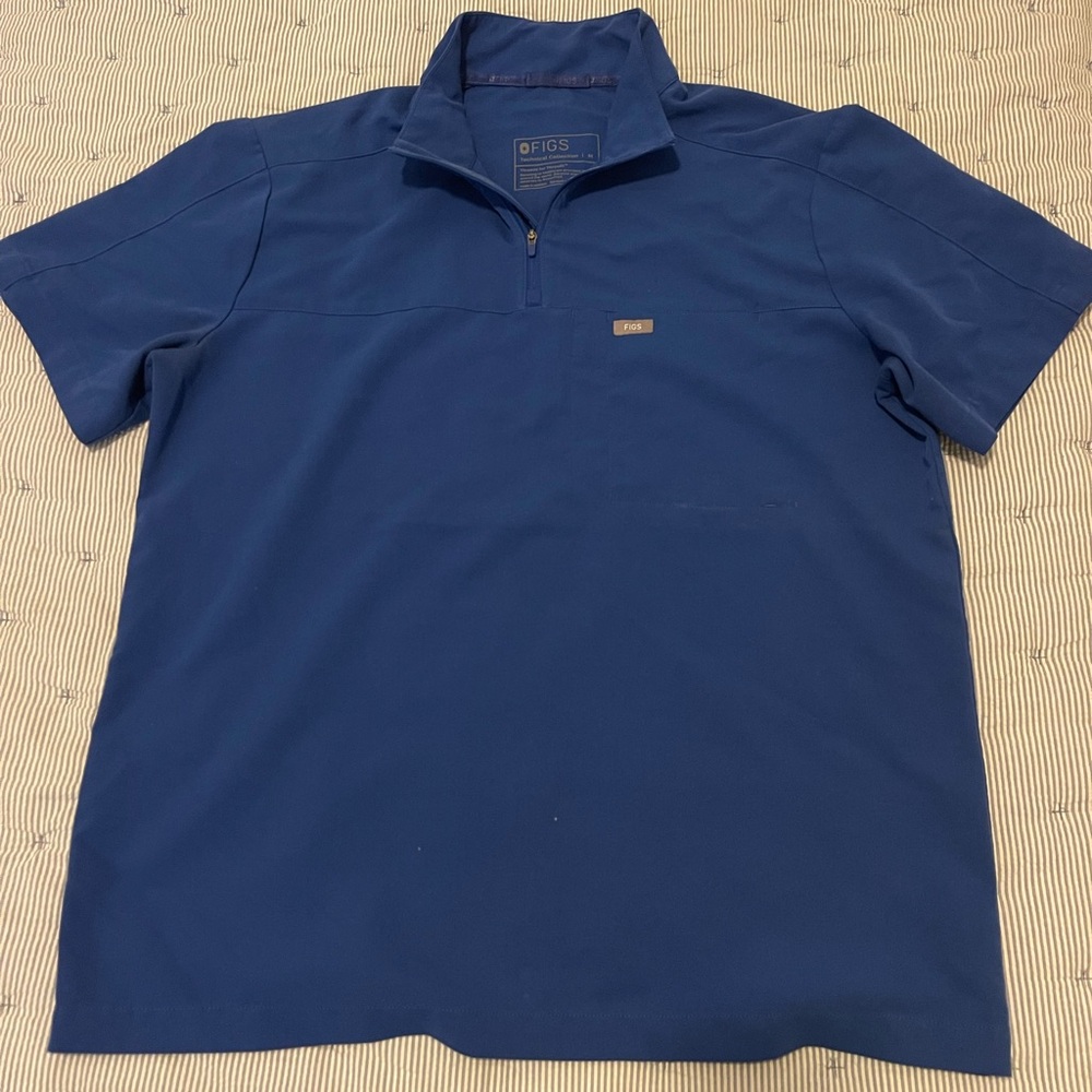 Figs Men's Polo in Deep Blue